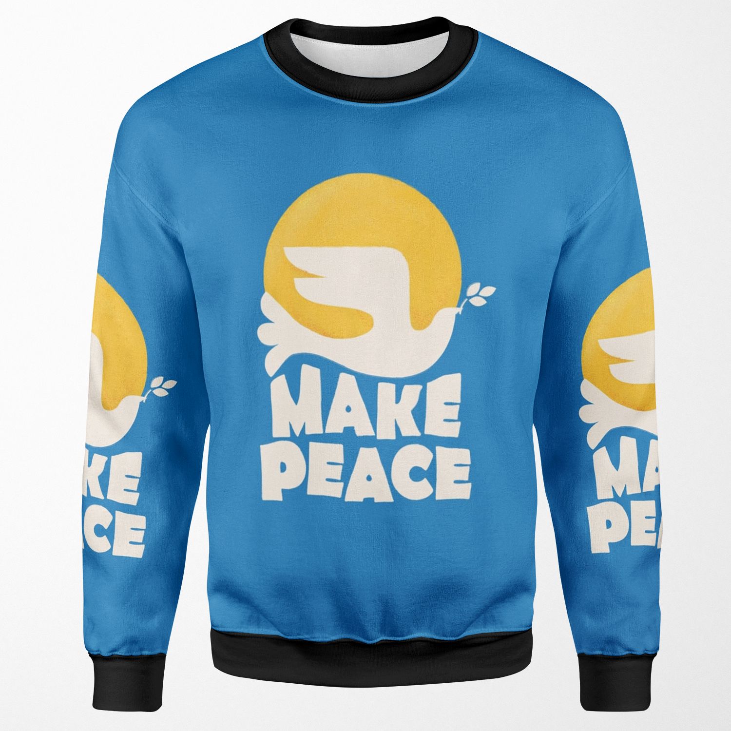 Make Peace Typography All-over-print Unisex Sweatshirt
