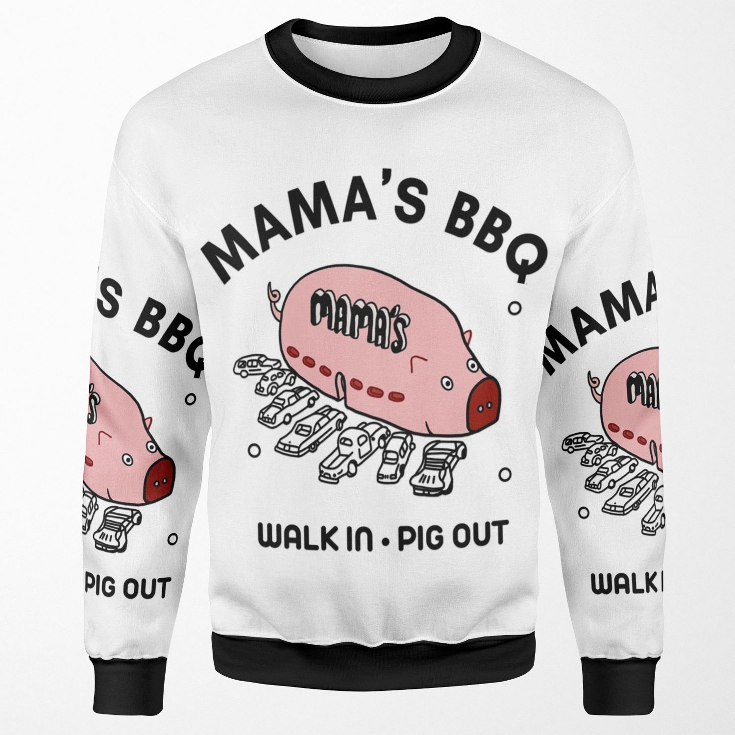 Mama S Bbq Always Sunny In Philadelphia Walk In Pig Out All-over-print Unisex Sweatshirt