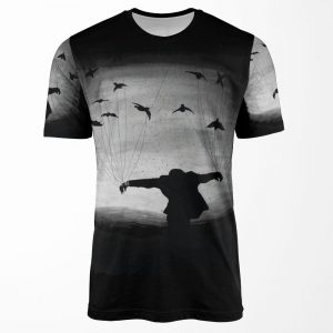 Man In Flight With Ravens All-over-print T-shirt