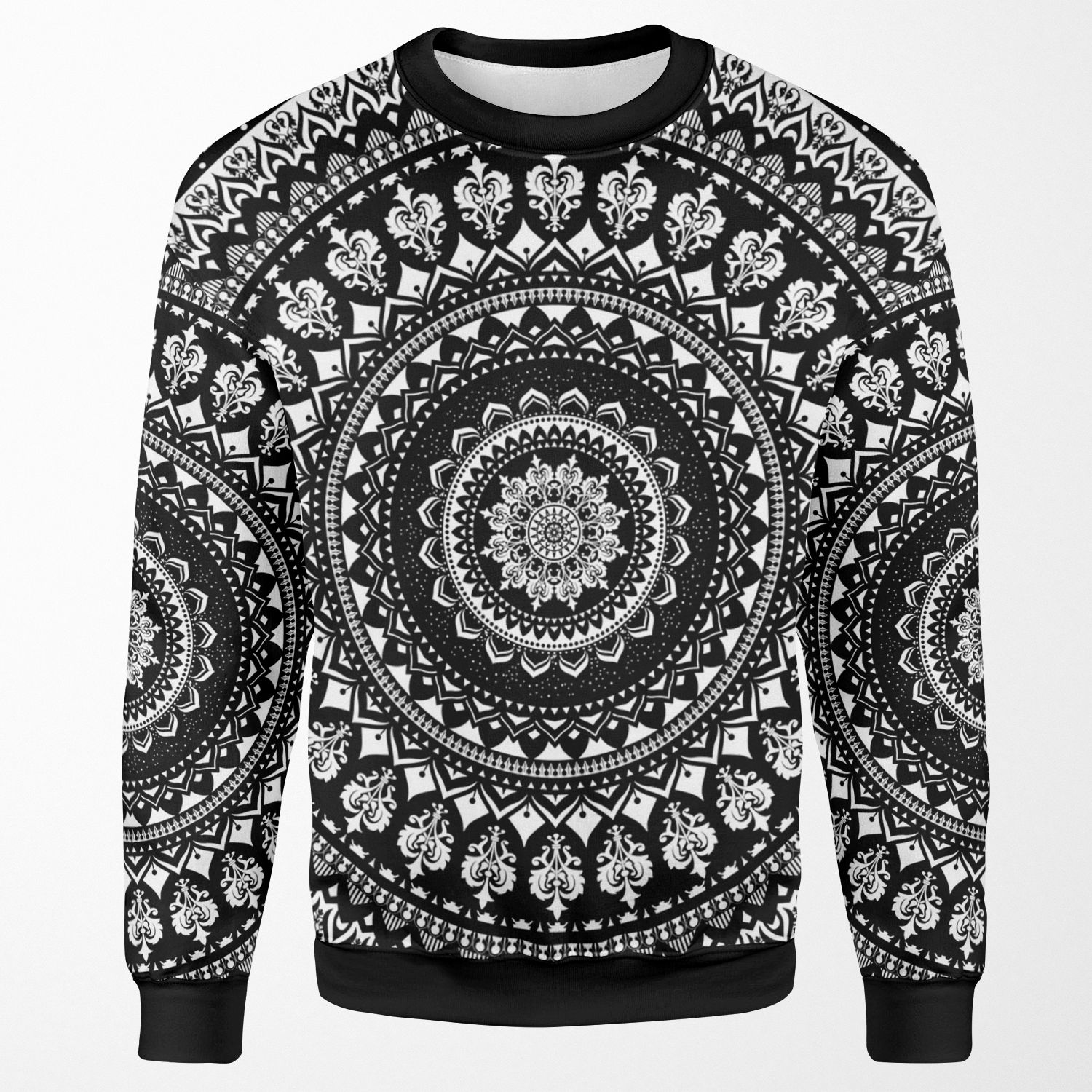 Mandala Monochrome 2 All-over-print Unisex Sweatshirt