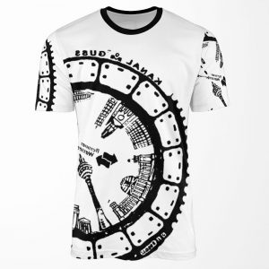 Manhole Cover Print Germany Berlin Mitte Brandenburggate Fernsehturm Gedachtniskirche All-over-print T-shirt