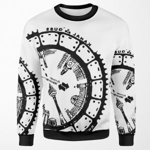 Manhole Cover Print Germany Berlin Mitte Brandenburggate Fernsehturm Gedachtniskirche All-over-print Unisex Sweatshirt