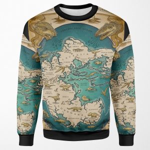 Map Of The Supercontinent Pangaea All-over-print Unisex Sweatshirt