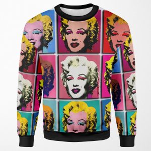 Marilyn Abstract Art Deco Pop Art Print All-over-print Unisex Sweatshirt
