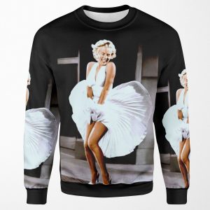 Marilyn Monroe Scene Of Her Skirt Blowing Up Print All-over-print Unisex Sweatshirt