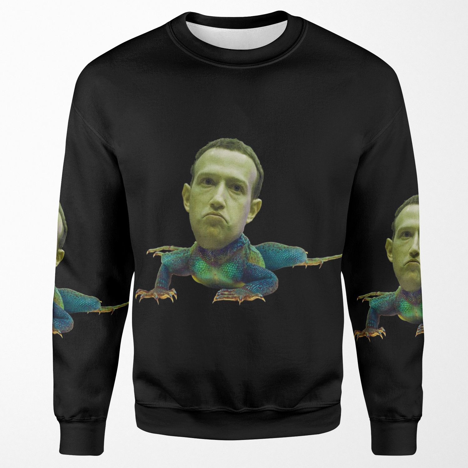 Mark Zuckerberg Is A Lizard All-over-print Unisex Sweatshirt