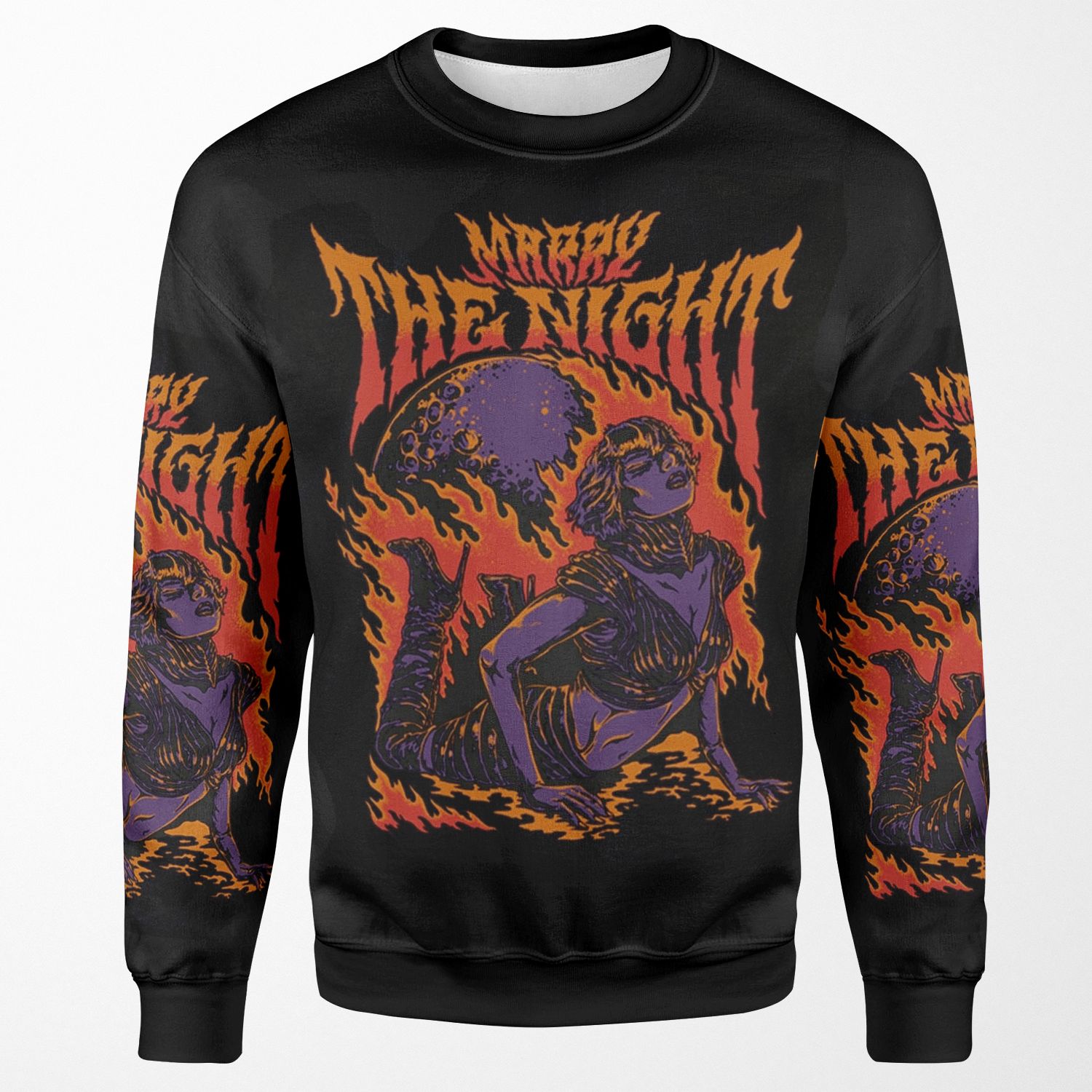 Marry The Night Black All-over-print Unisex Sweatshirt