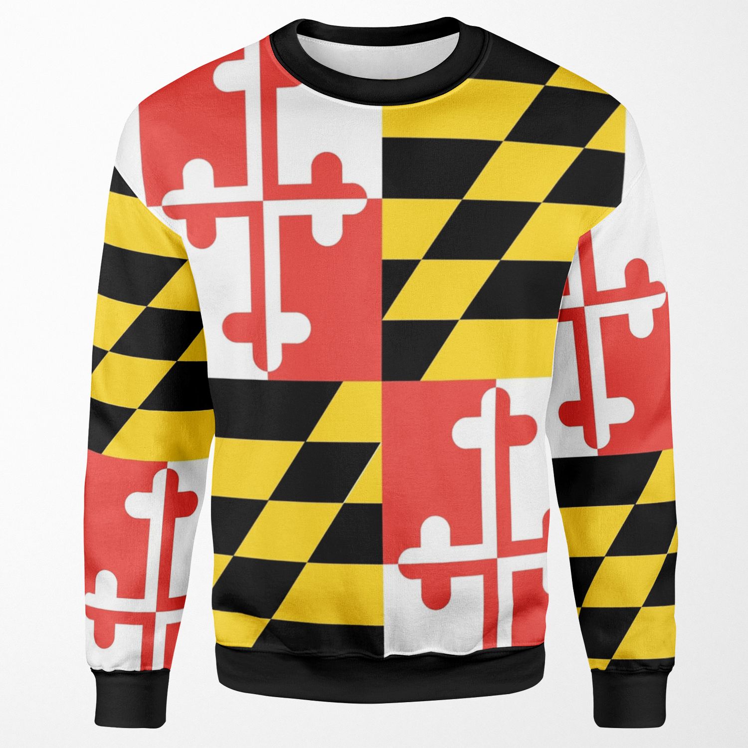 Maryland Flag Graphic Tee All-over-print Unisex Sweatshirt
