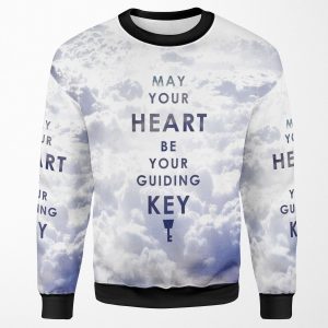 May Your Heart Be Your Guiding Key Background Version All-over-print Unisex Sweatshirt