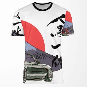 Mazda Miata Mx5 Jinba Ittai Mount Fuji Edition All-over-print T-shirt