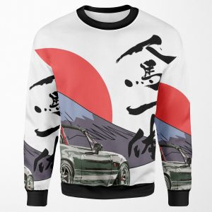 Mazda Miata Mx5 Jinba Ittai Mount Fuji Edition All-over-print Unisex Sweatshirt