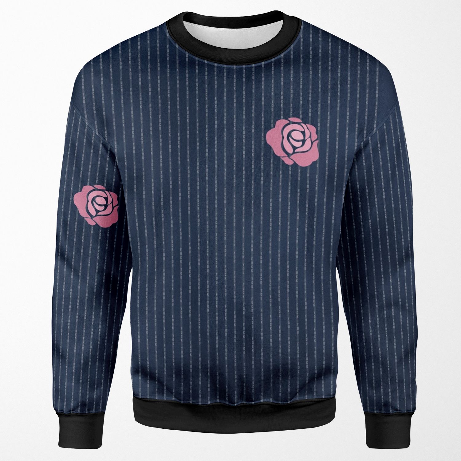 Mcgregor Mayweather La Presser Pink Rose Fuck You Pinstripe All-over-print Unisex Sweatshirt