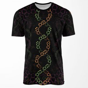 Mdma And 2C B Molecules Psychedelic Design All-over-print T-shirt