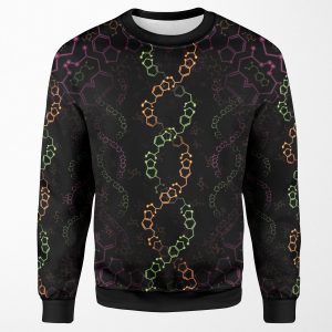 Mdma And 2C B Molecules Psychedelic Design All-over-print Unisex Sweatshirt