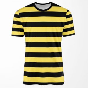 Me Before You Black And Yellow Stripes All-over-print T-shirt