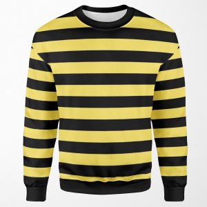 Me Before You Black And Yellow Stripes All-over-print Unisex Sweatshirt