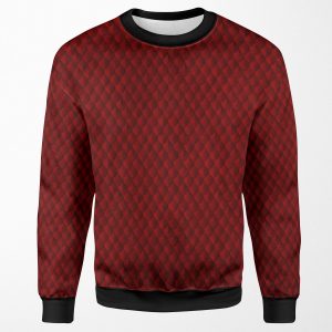 Medieval Armor Dragon Scales Pattern Blood Red All-over-print Unisex Sweatshirt