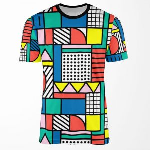 Memphis Color Block All-over-print T-shirt