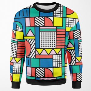 Memphis Color Block All-over-print Unisex Sweatshirt