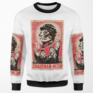 Meow Mao China Cat Meme All-over-print Unisex Sweatshirt