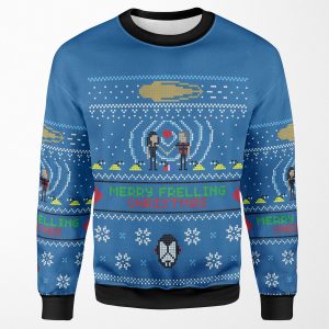 Merry Frelling Christmas Ugly Sweater All-over-print Unisex Sweatshirt