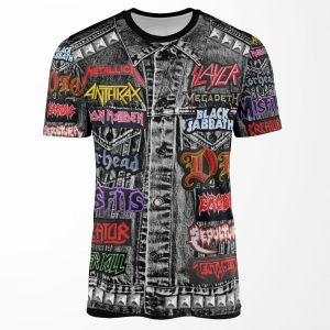 Metalhead Denim Vest All-over-print T-shirt