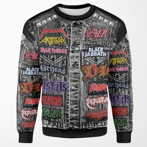 Metalhead Denim Vest All-over-print Unisex Sweatshirt