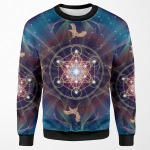 Metatron S Cube Merkabah Peace And Balance All-over-print Unisex Sweatshirt