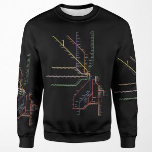 Metra System Map Simplified All-over-print Unisex Sweatshirt