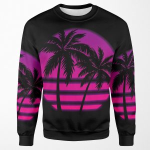 Miami Wave All-over-print Unisex Sweatshirt