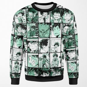 Midoriya Izuku Collage Color Version All-over-print Unisex Sweatshirt
