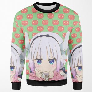 Miss Kobayashi S Dragon Maid Angery Kanna All-over-print Unisex Sweatshirt