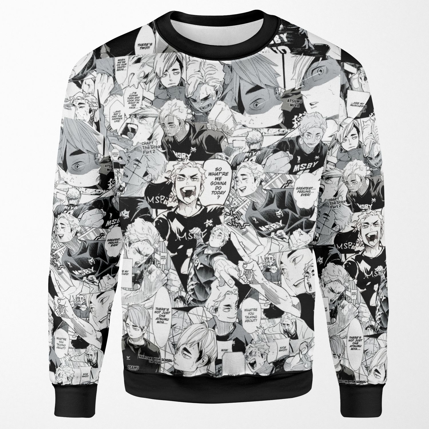 Miya Atsumu Manga Collage Haikyuu All-over-print Unisex Sweatshirt