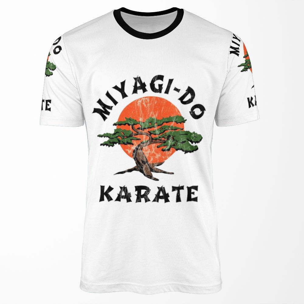 Miyagi Do Karate Distressed All-over-print T-shirt