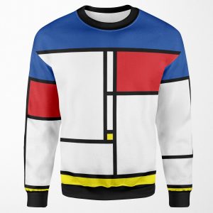 Mondrian Minimalist De Stijl Modern Art Fatfatin All-over-print Unisex Sweatshirt