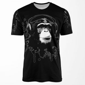 Monkey Business Black All-over-print T-shirt
