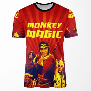 Monkey Magic Fiery With Text All-over-print T-shirt