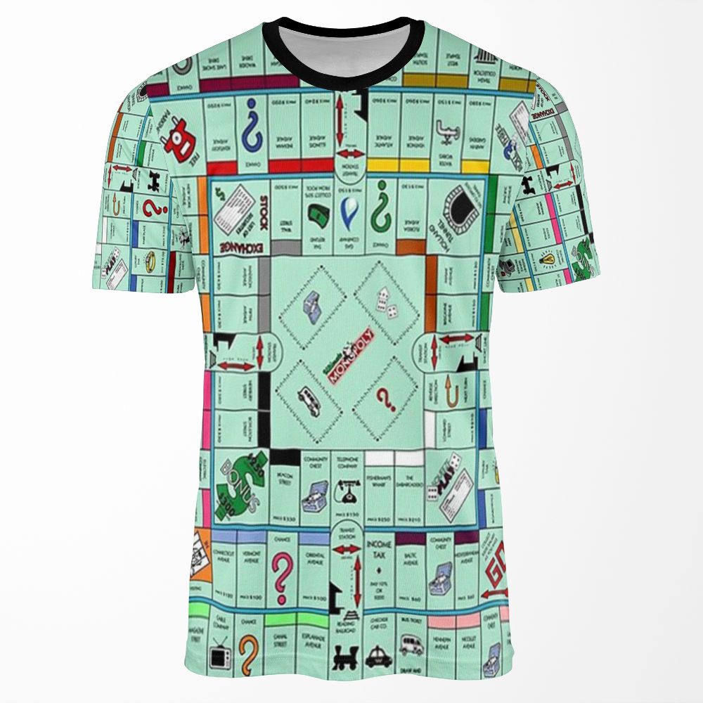 Monolopy Board Game Design All-over-print T-shirt