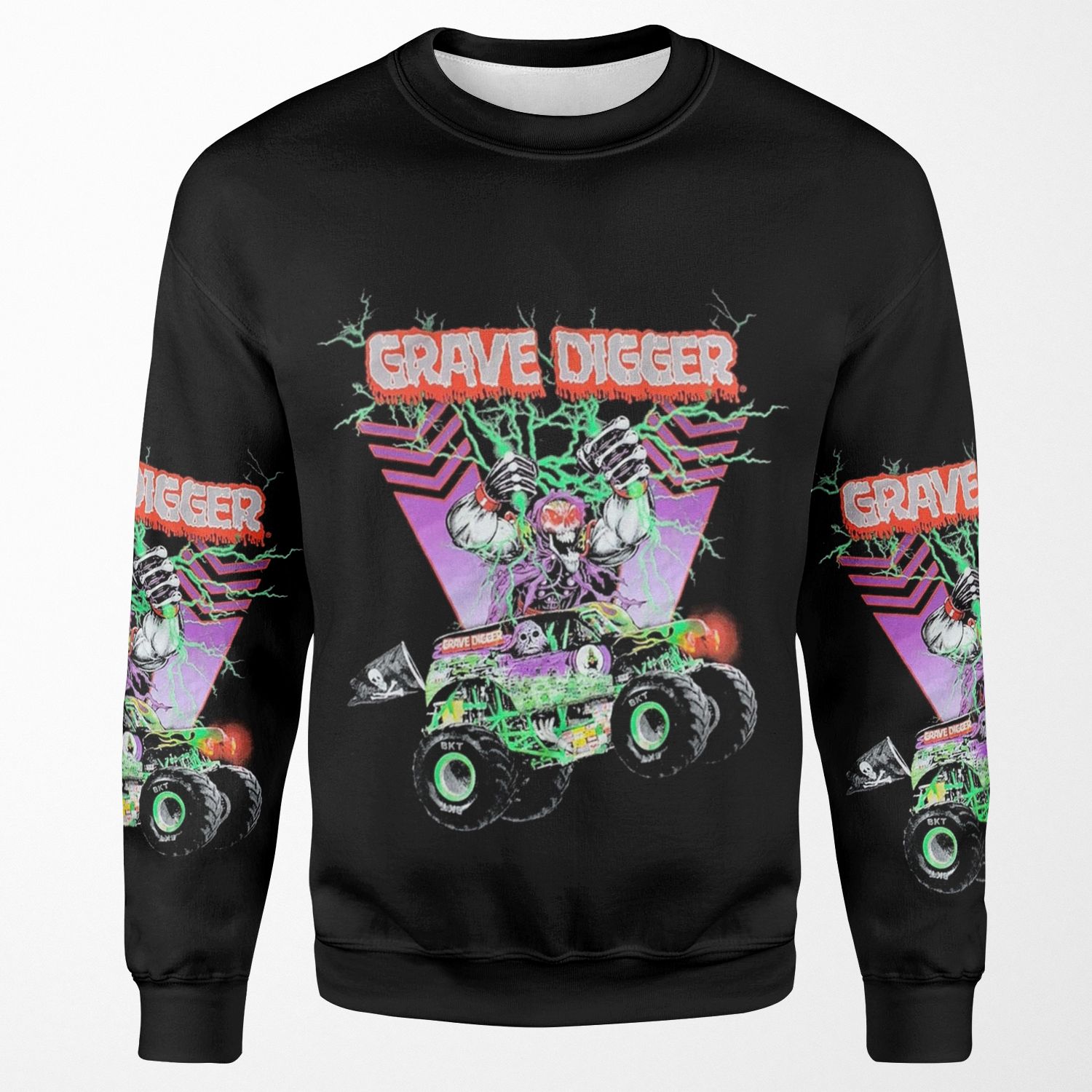 Monster Truck Grave Digger Vintage Hypebeast All-over-print Unisex Sweatshirt