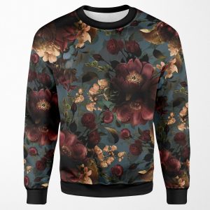 Moody Florals Mystic Night 10 All-over-print Unisex Sweatshirt