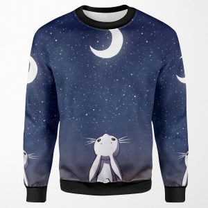 Moon Bunny All-over-print Unisex Sweatshirt