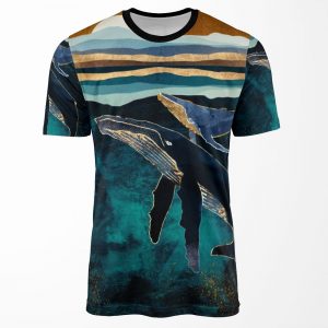 Moonlit Whales All-over-print T-shirt
