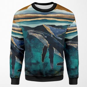 Moonlit Whales All-over-print Unisex Sweatshirt