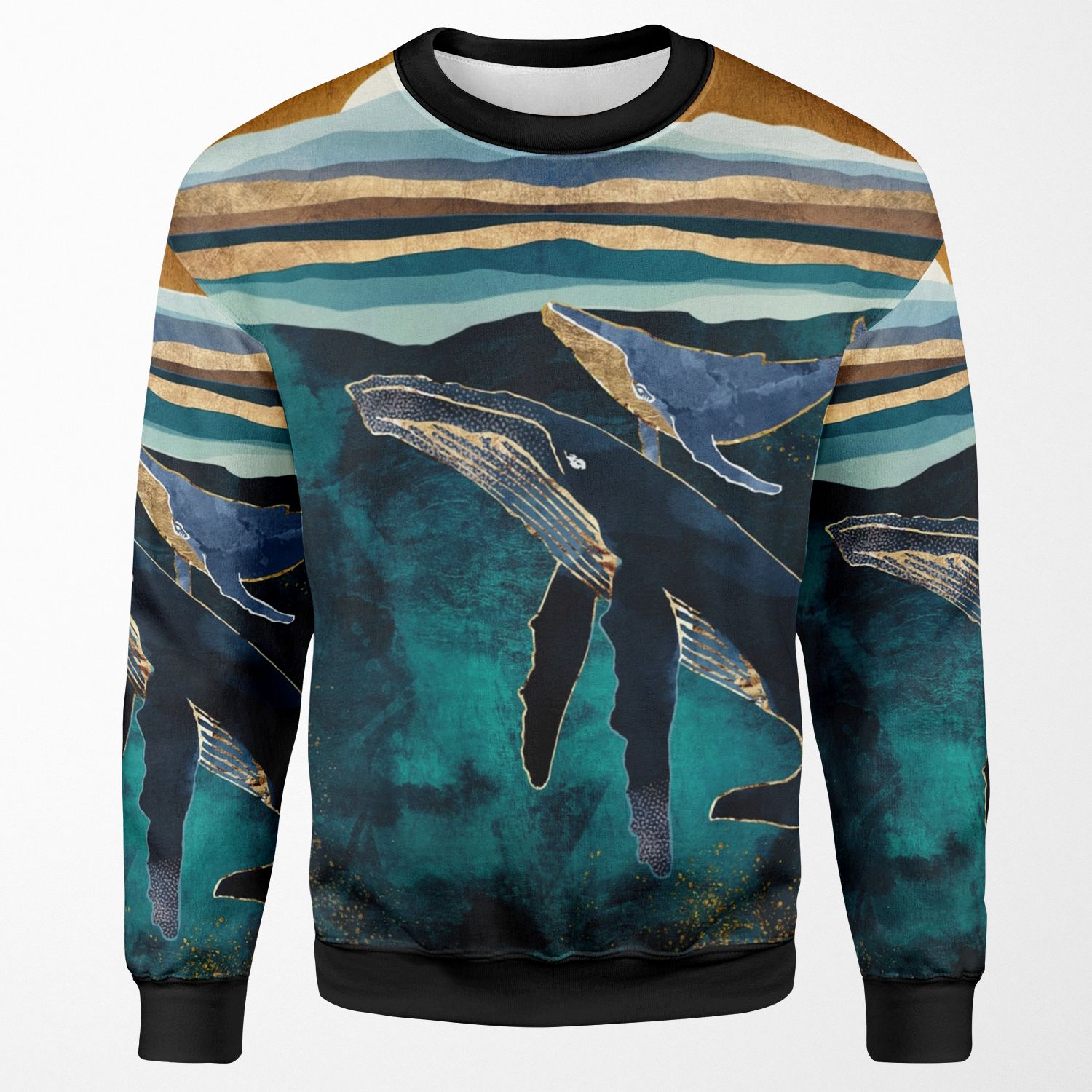 Moonlit Whales All-over-print Unisex Sweatshirt