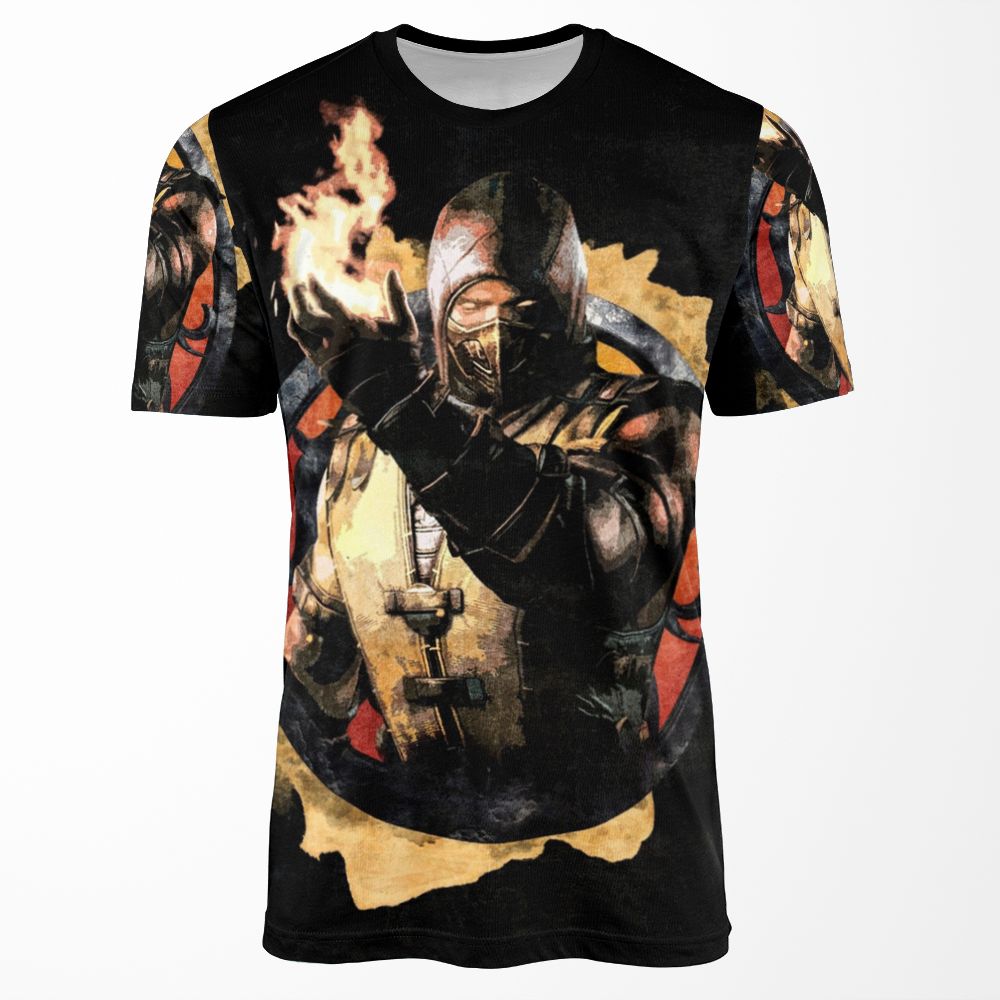 Mortal Kombat Scorpion All-over-print T-shirt