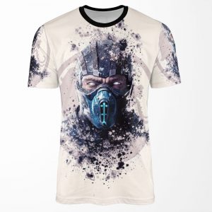 Mortal Kombat Subzero Splatter All-over-print T-shirt