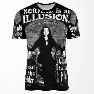 Morticia Addams Normal Is An Illusion All-over-print T-shirt