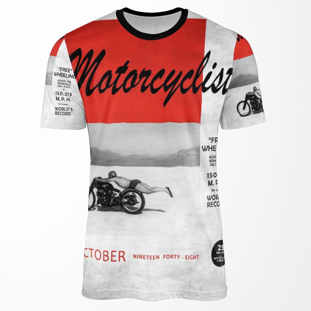 Motorcyclist Magazine Free Wheeling All-over-print T-shirt