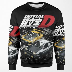 Mountain Drift Racing Initial D Tandems Ae86 Vs Fd Rx 7 All-over-print Unisex Sweatshirt