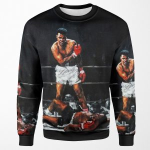 Muhammad Ali Knocks Out Sonny Liston All-over-print Unisex Sweatshirt